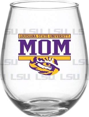 Lsu Tigers 15 Oz Mom Stemless Wine Glass