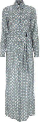 Allover Printed Shirt Dress