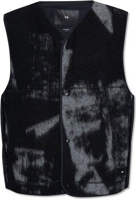 Graphic-Printed V-Neck Gilet