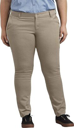 Women's Mid-Rise, Skinny Stretch Twill Pant (Rinsed Desert Sand) Women's Clothing