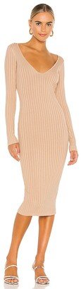 Bekah Deep V Midi Dress