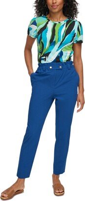 Petite Paperbag-Waist Skinny Pants, Created for Macy's