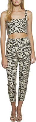 Cecile Womens Zebra Slim Dress Pants