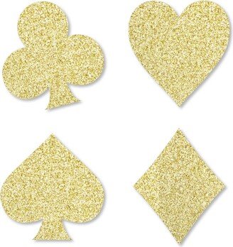 Big Dot Of Happiness Gold Glitter Card Suits No-Mess Real Gold Glitter Cut-Outs Casino Confetti 24 Ct