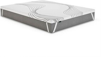 FlexPedic Flippable 3in Thick Carbon Memory Foam Mattress Topper w/ Cover, Queen - White