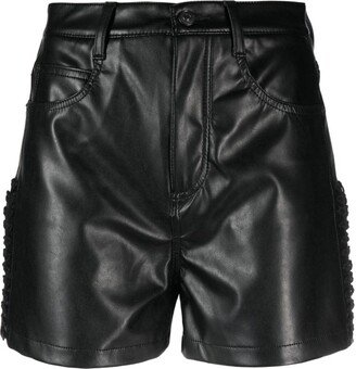 High-Waist Button-Fastening Shorts