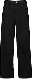 Wide Leg Jeans in Black Stone