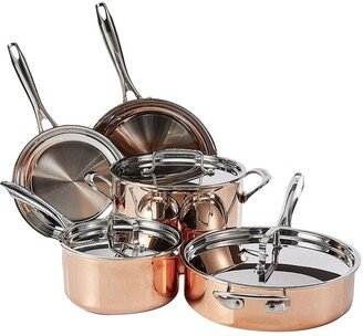 Copper Tri-Ply 8Pc Cookware Set-AA