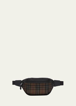 Men's Sonny Mesh Check Belt Bag-AA