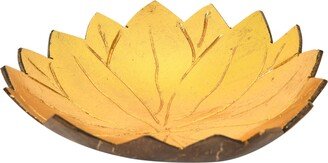 Decorative Coconut Shell Lotus-Shaped Bowl