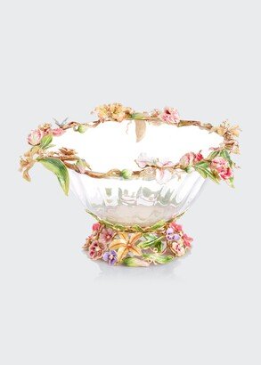 Dutch Floral Glass Bowl-AA