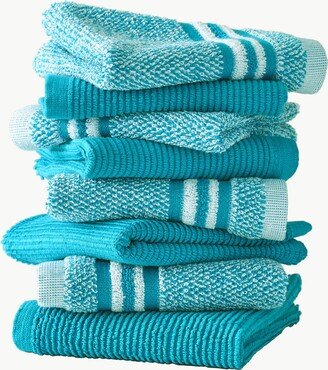 Blue Loom Logan Marled Rib Dishcloth, Set of 8