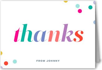 Thank You Cards: Color Cadence Thank You Card, White, 3X5, Matte, Folded Smooth Cardstock