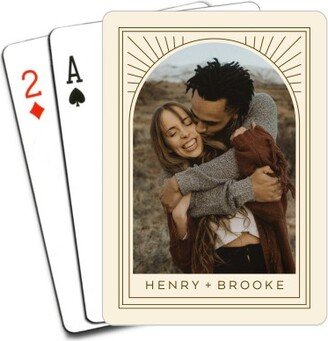 Playing Cards: Boho Arch Frame Playing Cards, Beige