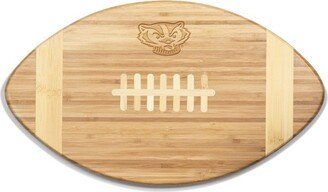 Wisconsin Badgers Touchdown! Football Cutting Board & Serving Tray - Brown