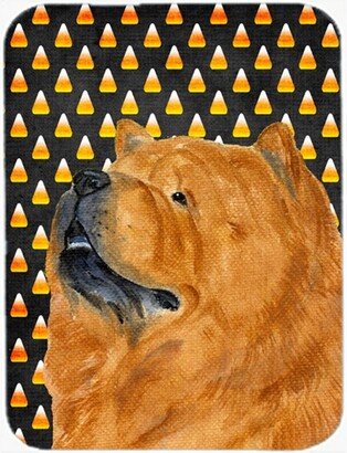 SS4295LCB 15 x 12 in. Chow Chow Candy Corn Halloween Portrait Glass Cutting Board