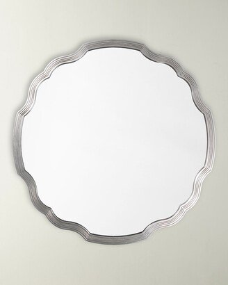 Silver Leaf Round Chippendale Mirror