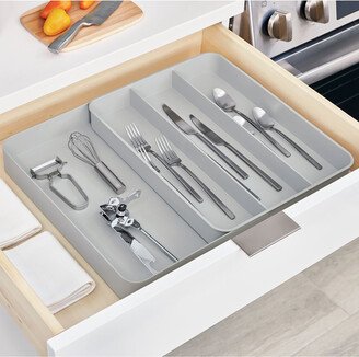 iDESIGN Expandable Utensil Tray Gray