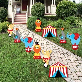 Big Dot Of Happiness Carnival - Step Right Up Circus - Lawn Decor - Outdoor Party Yard Decor - 10 Pc