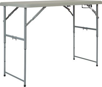 OS Home and Office Furniture Model 4' Long-Height Adjustable Fold in Half Resin Multi Purpose Table.