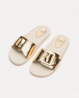 Daisy Slide Vegan Leather Platino