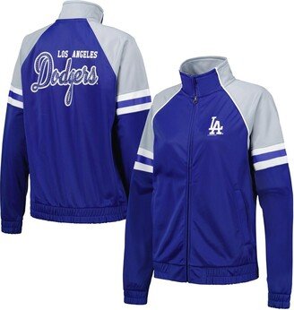 Women's G-iii 4Her by Carl Banks Royal Los Angeles Dodgers First Place Raglan Full-Zip Track Jacket