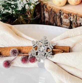 Sparkling Snowflake Napkin Ring (Set of 4) | 14120NA