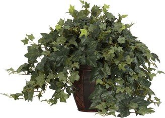 Puff Ivy w/ Decorative Vase Silk Plant