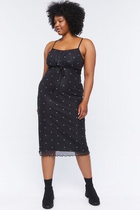 Plus Size Star Print Midi Dress