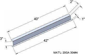 Custom 20Ga Brushed Stainless Steel Back Of Stove Notched Backsplash Filler Panel