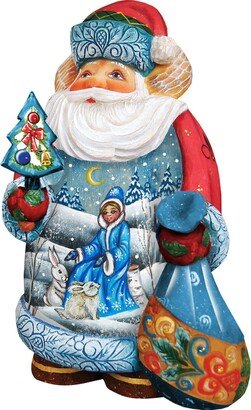 G.DeBrekht Hand Painted Snow Maiden Scene Santa Figurine