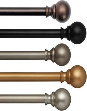 Cordelia Adjustable Curtain Rods With Ball Finials