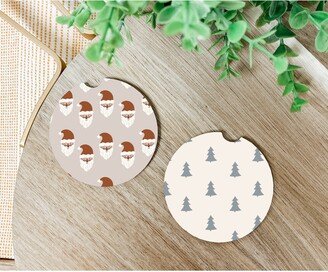 Modern Car Coasters Set, Boho Decor, Christmas Fun Coasters, Car Accessories