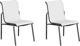 Orso Sling Side Chair - Fog Sling - Coated Aluminum Frame