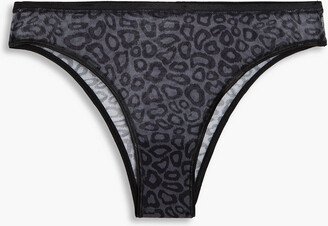 Soire Confidence leopard-print stretch-mesh low-rise briefs