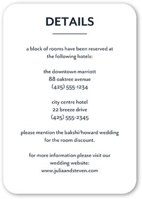 Enclosure Cards: Forever Classical Wedding Enclosure Card, Black, Standard Smooth Cardstock, Rounded