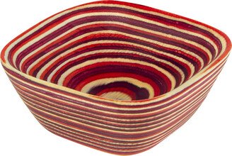 Red Pakkawood Square Pinch Bowl