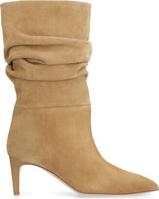 Slouchy Pointed Toe Ankle Boots-AA