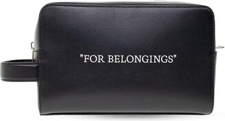 Slogan Printed Makeup Pouch-AC