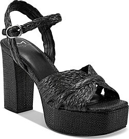 Women's Chela Square Toe Espadrille High Heel Platform Sandals