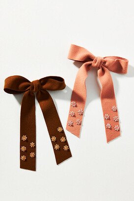 By Anthropologie Embellished Felt Hair Bows, Set of 2-AA