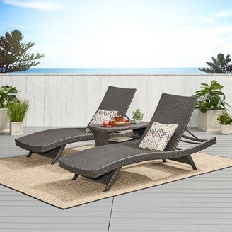 Pacific Outdoor 3-piece Wicker Chaise Lounge Set