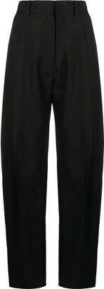 High-Waisted Slit Tapered Trousers