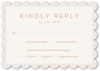 Rsvp Cards: Arch Skyward Wedding Response Card, Grey, Signature Smooth Cardstock, Scallop