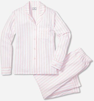 Petite Plume™ women's luxe Pima cotton pajama set in stripe