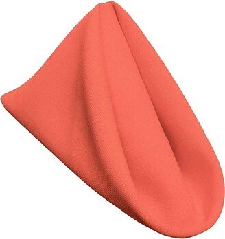 Pack Of 12 - Coral 18 X Inches Polyester Poplin Decorative Table Napkins, Party Supply