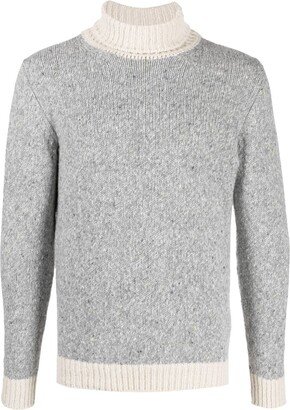 Contrasting-Trim Wool-Blend Jumper