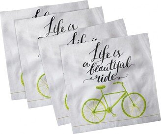 Bicycle Set of 4 Napkins, 12 x 12