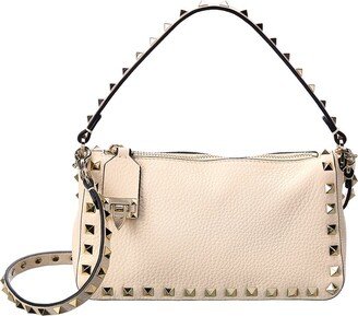 Rockstud Small Grainy Leather Crossbody-AA