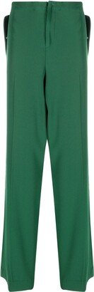 Maximilian Davis Flap-Pocket Wide-Leg Trousers